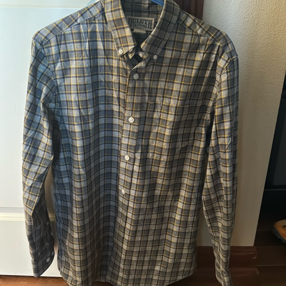 Duluth long sleeve button-down plaid
